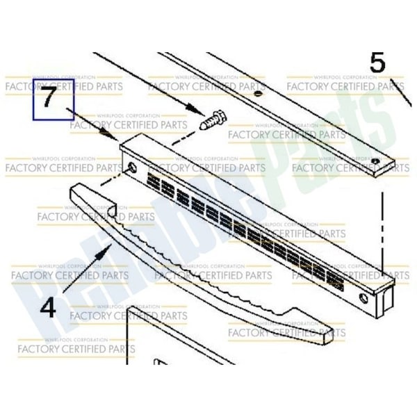 Whirlpool WP74003653 Whirlpool Trim- Door WP74003653 - main
